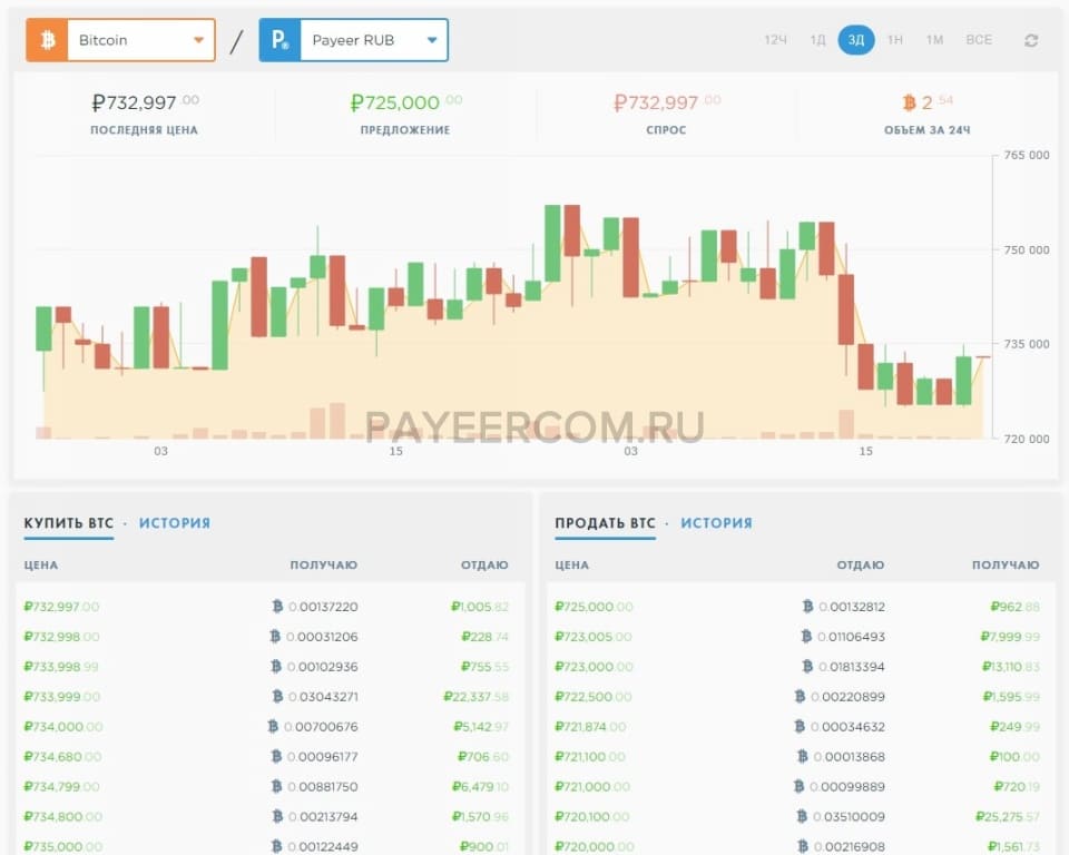 пользователи могли купить лишь биткоин